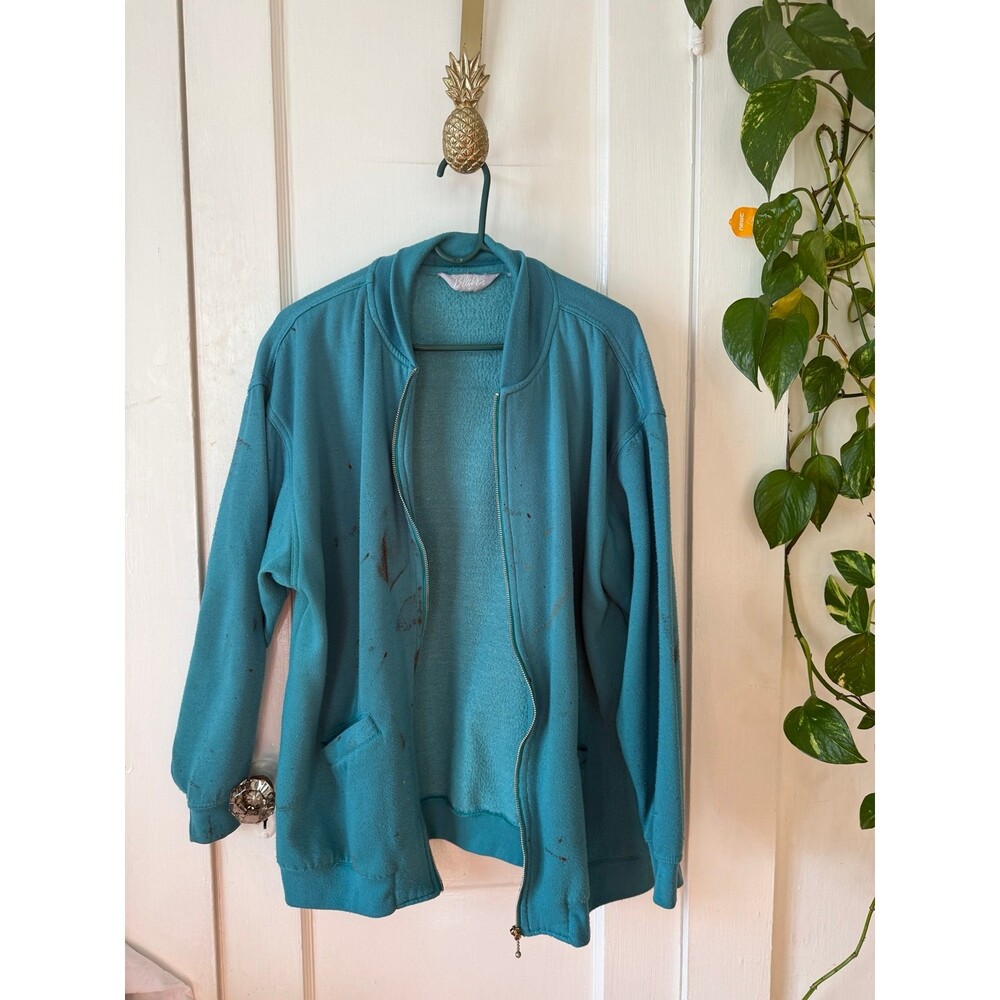 Blair women’s size X – large blue zip up sweater vintage